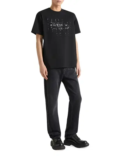 Givenchy Men's T-Shirt in Cotton with Photographic Negative Print - Black - Size XXL | Thumbnail 2 Givenchy Men's T-Shirt in Cotton with Photographic Negative Print - Black - Size XXL | Thumbnail 2