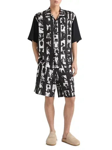 Givenchy Men's Bermuda Shorts with Photographic Negative Print | Thumbnail 2