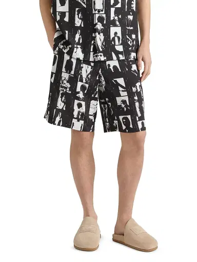 Givenchy Men's Bermuda Shorts with Photographic Negative Print | Thumbnail 3