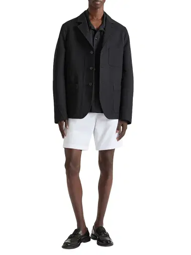 Givenchy Men's Single-Breasted Deconstructed Jacket in Cotton - Black | Thumbnail 2