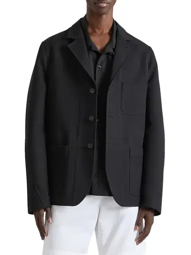 Givenchy Men's Single-Breasted Deconstructed Jacket in Cotton - Black | Thumbnail 3