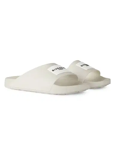 Givenchy Men's Label Slide Mules in Rubber - Ivory - Size 13 | Thumbnail 2 Givenchy Men's Label Slide Mules in Rubber - Ivory - Size 13 | Thumbnail 2