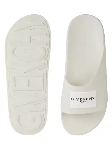 Givenchy Men's Label Slide Mules in Rubber - Ivory - Size 13 | Thumbnail 5 Givenchy Men's Label Slide Mules in Rubber - Ivory - Size 13 | Thumbnail 5