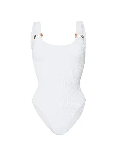 Burberry Women's x Hunza G Domino Check Ring One-Piece Swimsuit | Thumbnail 1 Burberry Women's x Hunza G Domino Check Ring One-Piece Swimsuit | Thumbnail 1