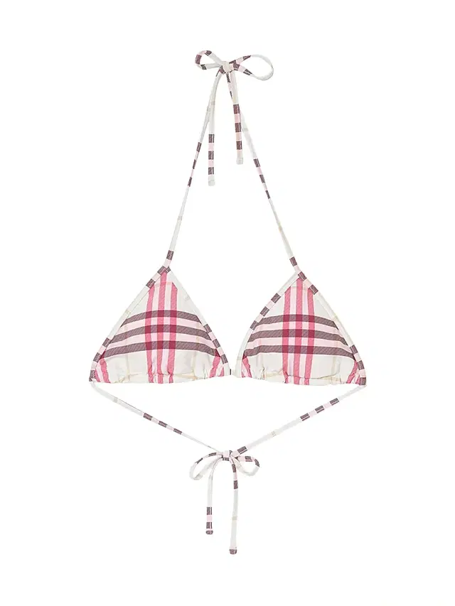 Women's Sadie Check Triangle Bikini Top - Aubergine Purple