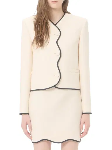 Valentino Garavani Women's Crepe Couture Jacket - Vanilla Black | Thumbnail 3 Valentino Garavani Women's Crepe Couture Jacket - Vanilla Black | Thumbnail 3