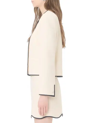 Valentino Garavani Women's Crepe Couture Jacket - Vanilla Black | Thumbnail 4 Valentino Garavani Women's Crepe Couture Jacket - Vanilla Black | Thumbnail 4