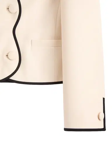 Valentino Garavani Women's Crepe Couture Jacket - Vanilla Black | Thumbnail 7 Valentino Garavani Women's Crepe Couture Jacket - Vanilla Black | Thumbnail 7