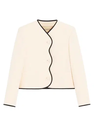 Valentino Garavani Women's Crepe Couture Jacket - Vanilla Black | Thumbnail 1 Valentino Garavani Women's Crepe Couture Jacket - Vanilla Black | Thumbnail 1