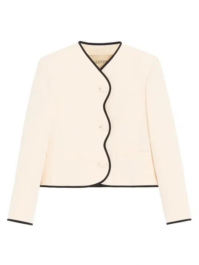 Valentino Garavani Women's Crepe Couture Jacket - Vanilla Black