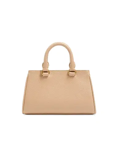 Valentino Garavani Women's Mini VLogo Signature Top Handle Bag in Grainy Calfskin - Beige | Thumbnail 2