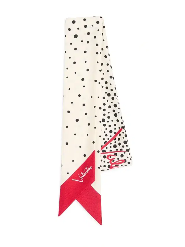 Valentino Garavani Women's Little Stars Starry Silk Bandeau Scarf - Vanilla