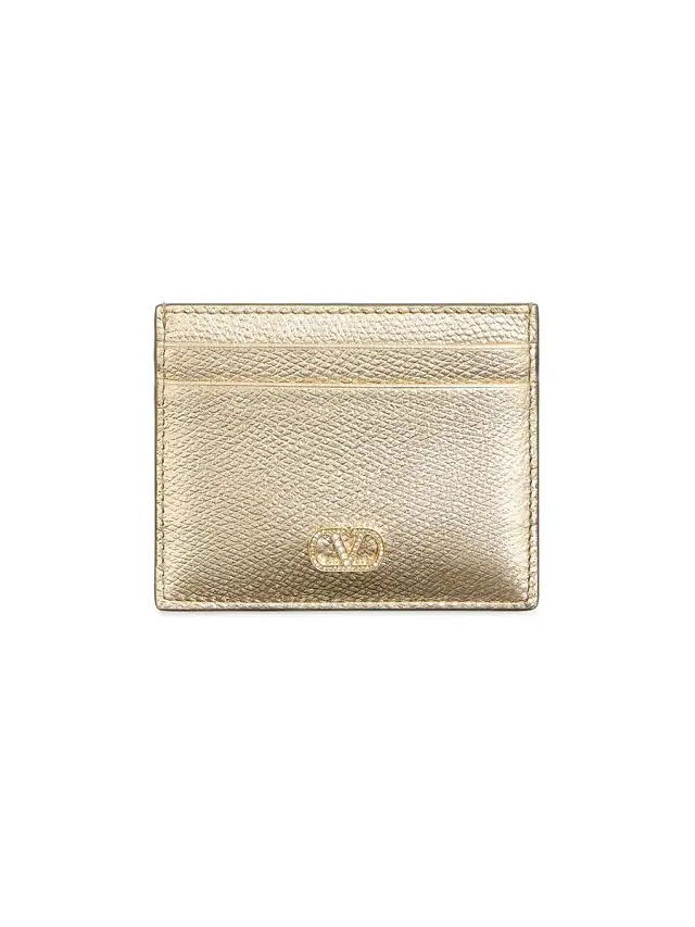 Valentino Garavani Women's VLogo Signature Card Holder - Gold Crystal