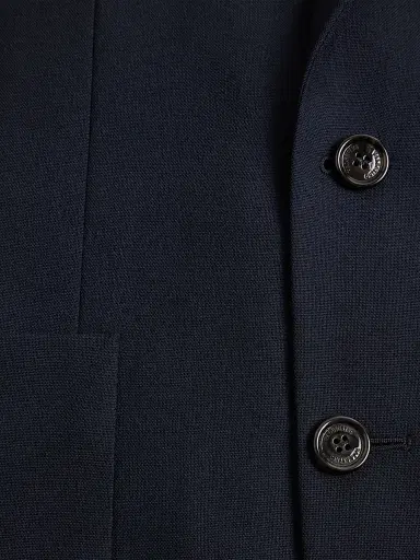 Valentino Garavani Men's Single-Breasted Jacket in Natté Wool - Dark Blue - Size 40 | Thumbnail 6 Valentino Garavani Men's Single-Breasted Jacket in Natté Wool - Dark Blue - Size 40 | Thumbnail 6
