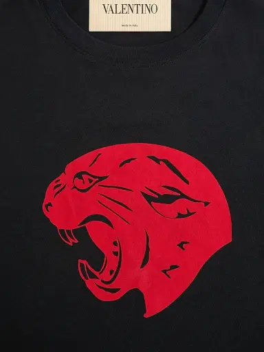 Valentino Garavani Men's Cotton T-Shirt with Panther Print | Thumbnail 6 Valentino Garavani Men's Cotton T-Shirt with Panther Print | Thumbnail 6
