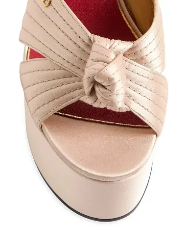 Valentino Garavani Women's Sandals with 125MM Crasher Platform in Satin | Thumbnail 5 Valentino Garavani Women's Sandals with 125MM Crasher Platform in Satin | Thumbnail 5