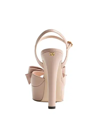 Valentino Garavani Women's Bowow 130MM Kidskin Platform Sandals with Bow Detail - Pink - Size 12 | Thumbnail 6