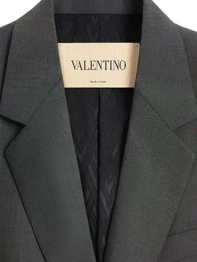 Valentino Garavani Men's Single-Breasted Wool Jacket - Dark Grey - Size 38 | Thumbnail 7 Valentino Garavani Men's Single-Breasted Wool Jacket - Dark Grey - Size 38 | Thumbnail 7