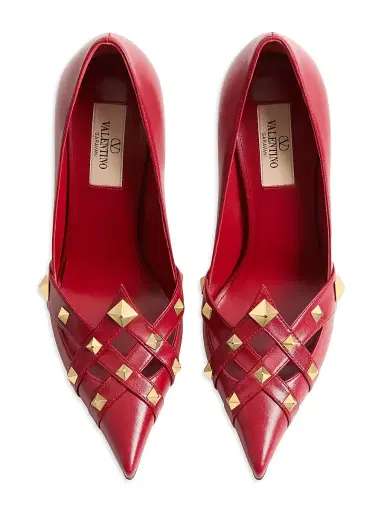 Valentino Garavani Women's Studdy Kidskin 100MM Pumps | Thumbnail 4 Valentino Garavani Women's Studdy Kidskin 100MM Pumps | Thumbnail 4