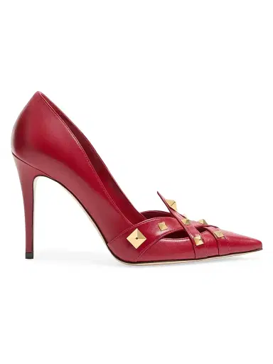 Valentino Garavani Women's Studdy Kidskin 100MM Pumps | Thumbnail 1 Valentino Garavani Women's Studdy Kidskin 100MM Pumps | Thumbnail 1