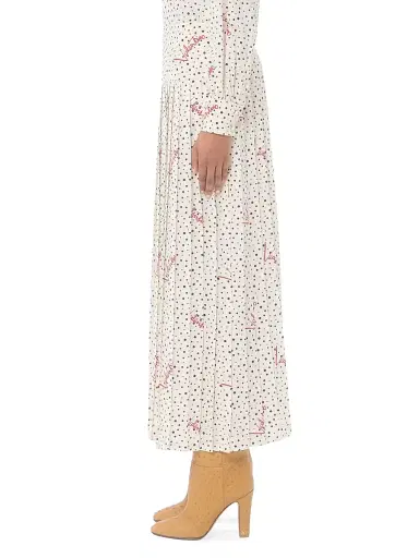 Valentino Garavani Women's Plusdepois Bubble Print Crepe De Chine Skirt - Vanilla Multi - Size 6 | Thumbnail 4 Valentino Garavani Women's Plusdepois Bubble Print Crepe De Chine Skirt - Vanilla Multi - Size 6 | Thumbnail 4