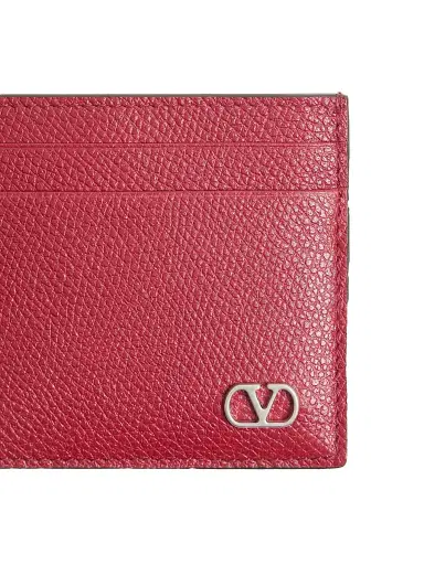 Valentino Garavani Men's VLogo Signature Card Holder in Grainy Calfskin | Thumbnail 5 Valentino Garavani Men's VLogo Signature Card Holder in Grainy Calfskin | Thumbnail 5