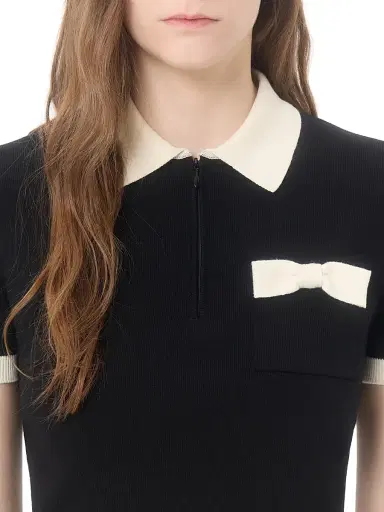 Valentino Garavani Women's Cotton Sweater - Black Latte - Size XL | Thumbnail 6 Valentino Garavani Women's Cotton Sweater - Black Latte - Size XL | Thumbnail 6