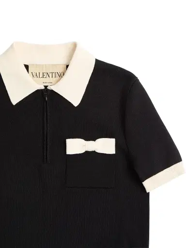 Valentino Garavani Women's Cotton Sweater - Black Latte - Size XL | Thumbnail 7 Valentino Garavani Women's Cotton Sweater - Black Latte - Size XL | Thumbnail 7