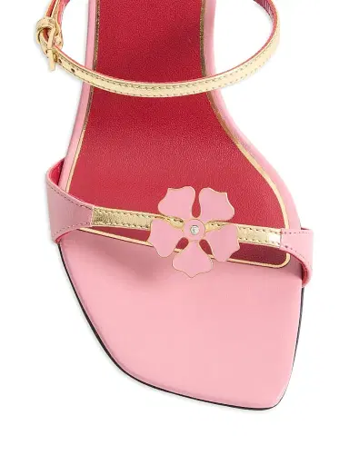Valentino Garavani Women's Kidskin Cuffie 100MM Sandals | Thumbnail 5