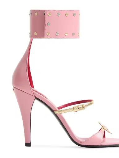 Valentino Garavani Women's Kidskin Cuffie 100MM Sandals | Thumbnail 6