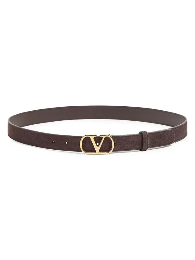 Valentino Garavani Men's VLogo Signature Suede Belt - Testa Di Moro