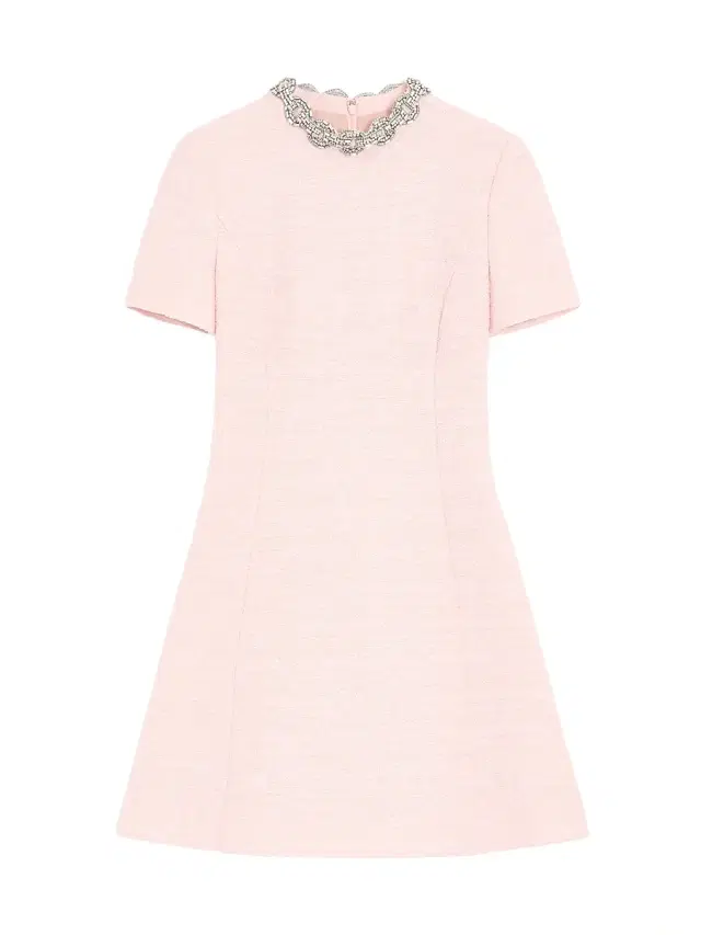 Valentino Garavani Women's Embroidered Crinkle Cotton Tweed Short Dress - Pink