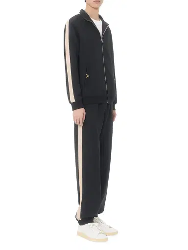 Valentino Garavani Men's Nylon Sweatshirt with VGold - Black Butter | Thumbnail 2