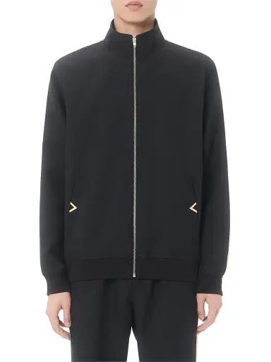 Valentino Garavani Men's Nylon Sweatshirt with VGold - Black Butter | Thumbnail 3