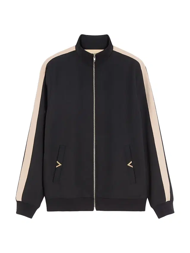 Men's Nylon Sweatshirt with VGold - Black Butter