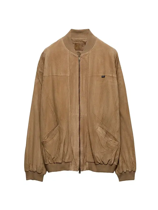Prada Men's Suede Bomber Jacket - Brown
