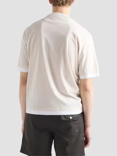 Prada Men's Cotton T-Shirt - Beige Khaki | Thumbnail 4 Prada Men's Cotton T-Shirt - Beige Khaki | Thumbnail 4