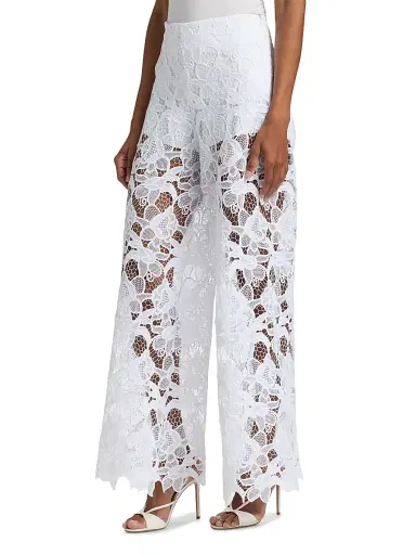 Chiara Boni La Petite Robe Women's Emilka Lace Wide-Leg Pants | Thumbnail 4 Chiara Boni La Petite Robe Women's Emilka Lace Wide-Leg Pants | Thumbnail 4