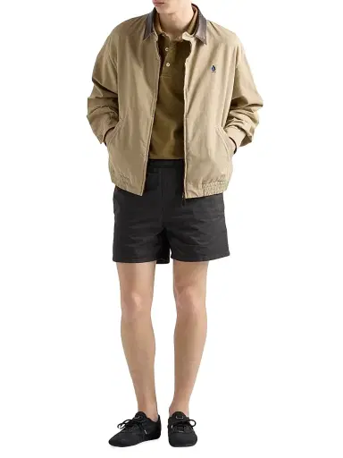 Prada Men's Garment-Dyed Cotton Polo Shirt - Brown | Thumbnail 2