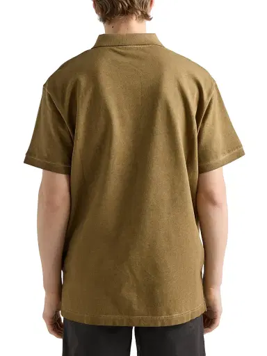 Prada Men's Garment-Dyed Cotton Polo Shirt - Brown | Thumbnail 4