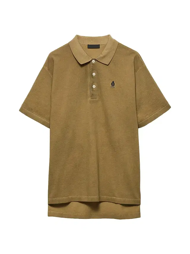 Men's Garment-Dyed Cotton Polo Shirt - Brown