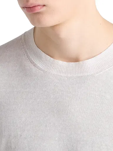 Prada Men's Long-Sleeved Linen and Silk Sweater - White - Size 44 | Thumbnail 5 Prada Men's Long-Sleeved Linen and Silk Sweater - White - Size 44 | Thumbnail 5