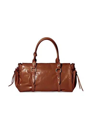 Miu Miu Women's Shiny Leather Top Handle Bag - Brown | Thumbnail 3