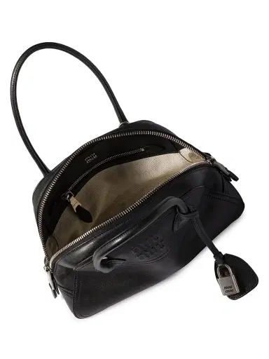 Miu Miu Women's Vivant Nappa Leather Top Handle Bag | Thumbnail 4 Miu Miu Women's Vivant Nappa Leather Top Handle Bag | Thumbnail 4