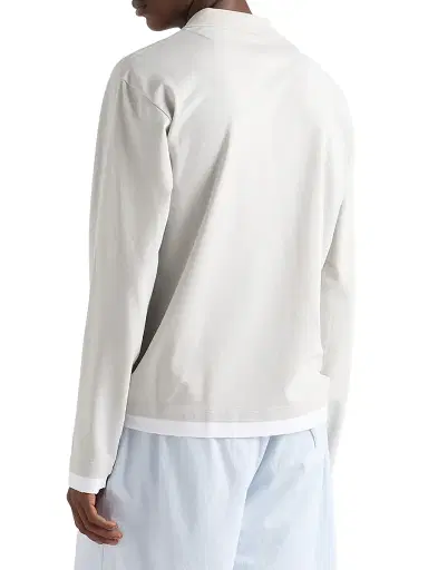 Prada Men's Cotton Polo Shirt - Grey | Thumbnail 3