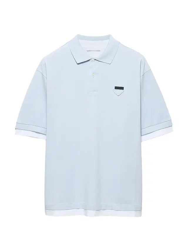 Prada Men's Cotton Polo Shirt - Blue