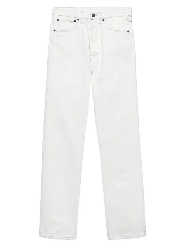 Men's Old Denim Five-Pocket Jeans - White