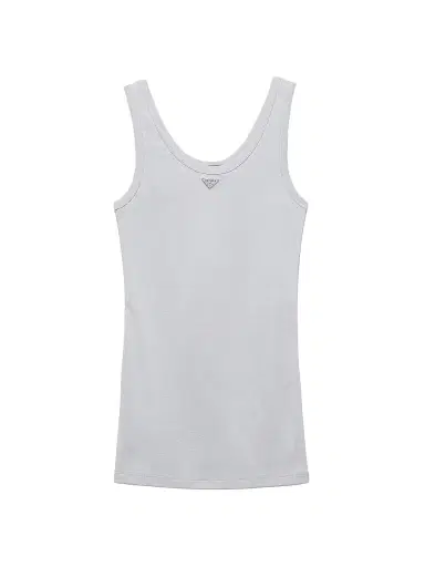 Prada Women's Ribbed Knit Tank Top - Grey | Thumbnail 1