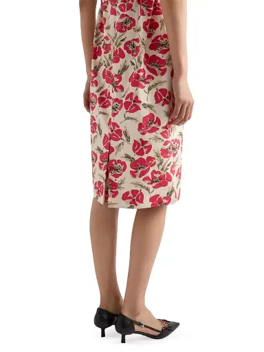 Prada Women's Printed Soft Poplin Dress | Thumbnail 5 Prada Women's Printed Soft Poplin Dress | Thumbnail 5