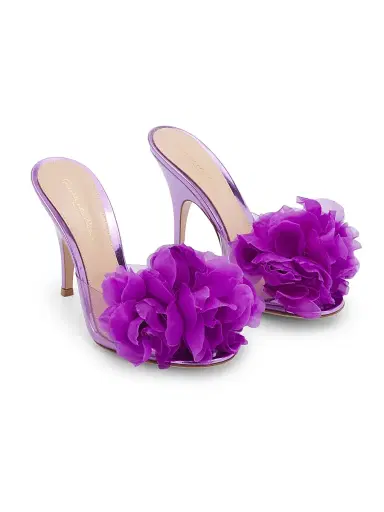 Gianvito Rossi Women's Igea 95MM Leather Sandals - Freesia | Thumbnail 2 Gianvito Rossi Women's Igea 95MM Leather Sandals - Freesia | Thumbnail 2